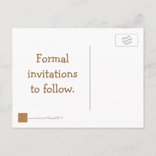 Sparen de datum trouwende briefkaarten, Turquoise  Aankondigingskaart (Achterkant)