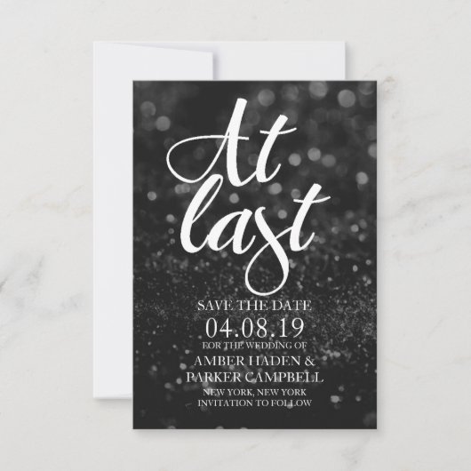 Sparen de Datum uitnodigen | Laatste Fab Save The Date (Voorkant)