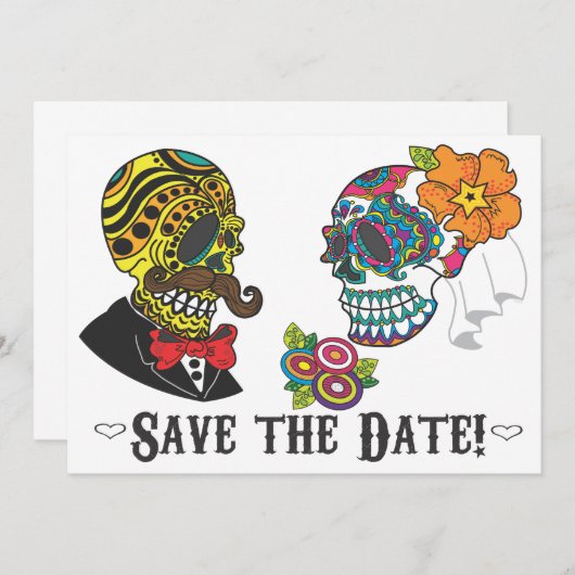 Sparen de Datum uitnodigen Save The Date (Voorkant / Achterkant)