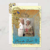 Sparen de datum Uitnodiging van de Foto van het St (Voorkant / Achterkant)