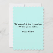 Sparen de Datum Uitnodiging van de Partij van de D (Achterkant)