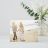 Sparen de Datum van de Bestemmingsweddenschap Save The Date (Staand voorkant)