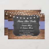 Sparen de Datum van de Blauwe Kaart van het Hout R (Voorkant / Achterkant)