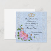 Sparen de datum van de de aankondigingsorchideeën  kaart (Voorkant / Achterkant)