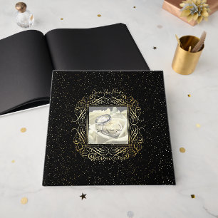 Sparen de Datum van de Elegant Gold Stippen kijkt Gastenboek