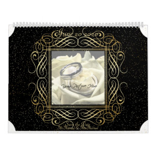Sparen de Datum van de Elegant Gold Stippen kijkt  Kalender