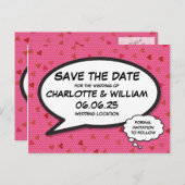 Sparen de Datum van de Kunst van de Pop van het Bo Uitnodiging Briefkaart (Voorkant / Achterkant)