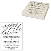 Sparen de datum van de trouwuitnodiging rubberstempel (Gestempeld)