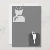 Sparen de Datum van de Weddenschap Bride & Groom Kaart (Achterkant)