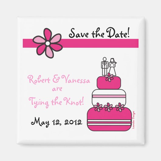 Sparen de Datum van de Weddenschap Magnet Magneet (Voorkant)