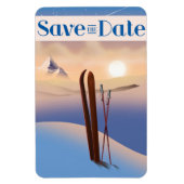 Sparen de Datum van de Wuwdag Ski Magneet (Verticaal)