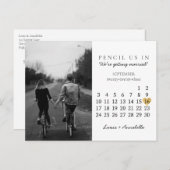 Sparen de Datum van het Begin van het KalenderGoud Briefkaart (Voorkant / Achterkant)
