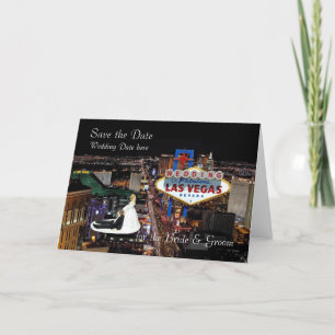 Sparen de Datum van het Brugbruid & Groom huwelijk Aankondiging