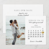 Sparen de Datum van het Goud van de Kalender April Kaart (Voorkant / Achterkant)