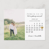 Sparen de Datum van het Goud van de Kalender Febru Briefkaart (Voorkant)