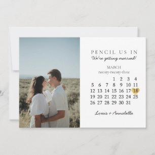 Sparen de Datum van het Goud van de Kalender Maart Kaart