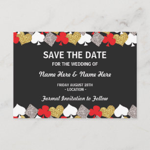 Sparen de Datum van het huwelijk Las Vegas Casino Save The Date