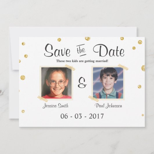 Sparen de datum van het huwelijk Rustic Chalkboard Kaart (Voorkant)