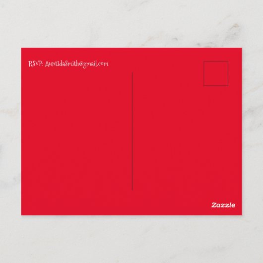 Sparen de Datum van het Kerstmaalfeest van de Fami Briefkaart (Achterkant)