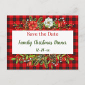 Sparen de Datum van het Kerstmaalfeest van de Fami Briefkaart (Voorkant)
