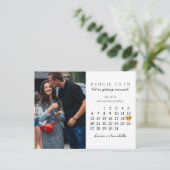 Sparen de Datum van het Koude van de Kalender Augu Briefkaart (Staand voorkant)