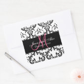 Sparen de Datum van het Monogram van de Stickers v (Envelop)