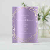 Sparen de Datum van het Paarse Zwarte Monogram Dia Save The Date (Staand voorkant)