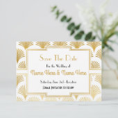 Sparen de Datum van het Weddenschap Twenties Gold  Save The Date (Staand voorkant)