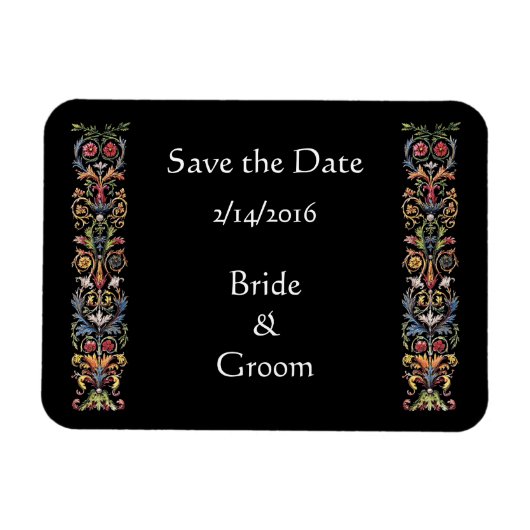 Sparen de Datum verlichte  Kunstmagneet Magneet (Horizontaal)