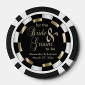 Sparen de Datum voor de Bride en de Groom Pokerchips (Achterkant)