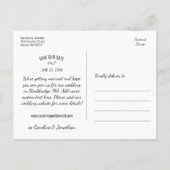 Sparen de Datum, Vun, Modern, Casual, het Briefkaa Aankondigingskaart (Achterkant)