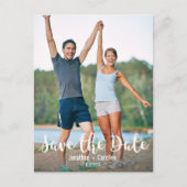 Sparen de Datum, Vun, Modern, Casual, het Briefkaa Aankondigingskaart (Voorkant)