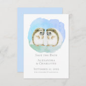 Sparen de Datum waarop Lesbian Hedégel bruiloft wo Save The Date (Voorkant / Achterkant)