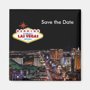 Sparen de Datum WEDDING in Las Vegas Magnet Magneet