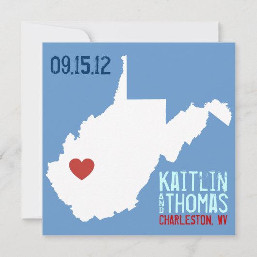 Sparen de Datum -  - West Virginia Save The Date (Voorkant)