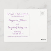 Sparen de Datum Whimsical Pink Weddenschap Briefkaart (Achterkant)