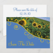 Sparen de Datum - Zonnebloemen Save The Date (Voorkant / Achterkant)