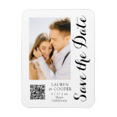 Sparen de Datum Zwart Witte Moderne Bindende Moder Magneet (Verticaal)