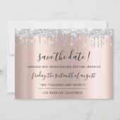 Sparen de Datum Zwarte Roos Zilver Grijs Save The Date (Voorkant)