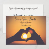 Sparen de datumkaart, de handen van het minnaar, z kaart (Voorkant / Achterkant)