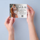 sparen de datumqr uitnodiging van de de codefoto b flyer (Hand)