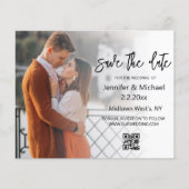 sparen de datumqr uitnodiging van de de codefoto b flyer (Voorkant)