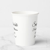 Sparen de de aankondiging van de het douanemanuscr papieren bekers (Rechts)