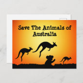 Sparen de Dieren van Australië Briefkaart (Voorkant / Achterkant)