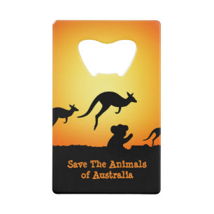 Sparen de Dieren van Australië Kredietkaart Flessenopener