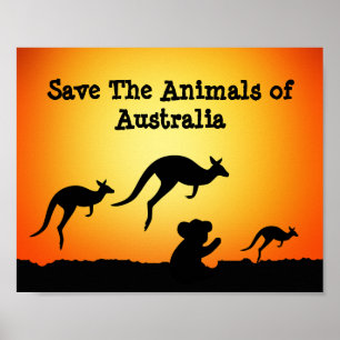Sparen de Dieren van Australië Poster