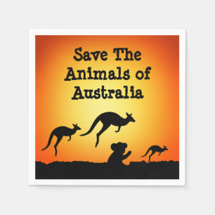 Sparen de Dieren van Australië Servet