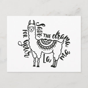 Sparen de drama voor Uw Llama Briefkaart