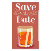Sparen de  Drink Whiskey van de Datum Magnetisch Visitekaartje (Voorkant Verticaal)