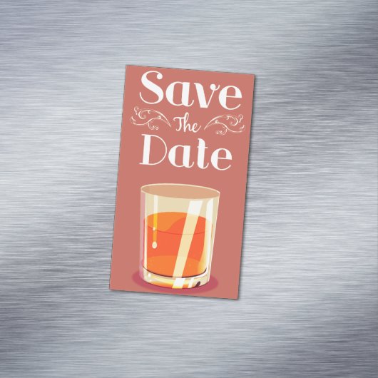 Sparen de  Drink Whiskey van de Datum Magnetisch Visitekaartje (Voorbeeld)